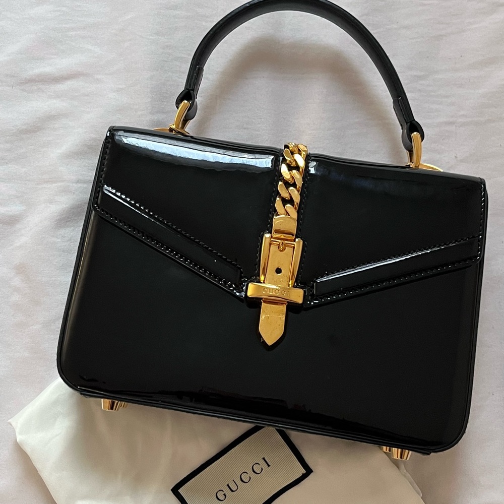 ✨RARE✨Gucci Sylvie 1969 Patent Leather Handbag